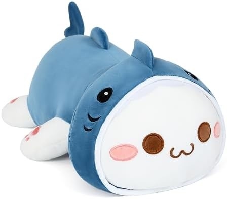 Onsoyours Cute Kitten Plush Toy 25.5 &quot;Наполненное животное домашнее животное Китти Мягкий аниме Кошка Большая плюшевая подушка для детей (Белый А, 25.5