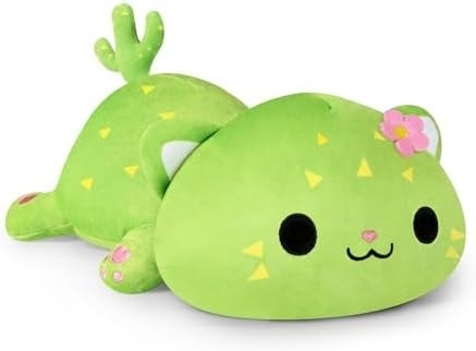 Onsoyours Cute Kitten Plush Toy 25.5 &quot;Наполненное животное домашнее животное Китти Мягкий аниме Кошка Большая плюшевая подушка для детей (Белый А, 25.5