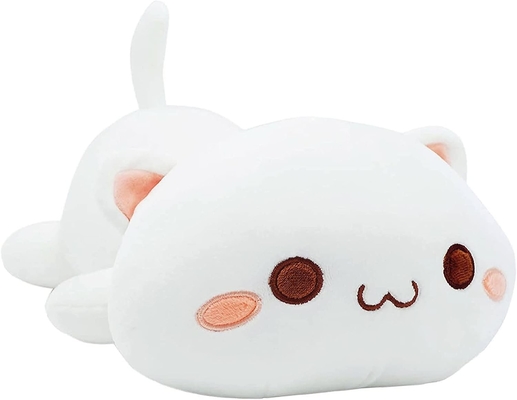 Onsoyours Cute Kitten Plush Toy 25.5 &quot;Наполненное животное домашнее животное Китти Мягкий аниме Кошка Большая плюшевая подушка для детей (Белый А, 25.5