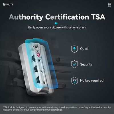 Четырехколесный чемодан без резьбы 20 дюймовый чемодан с PC+ABS TSA Lock 4 Metal Corner Белый