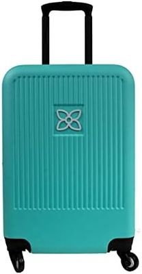 Устойчивый чемодан с антиразбивающей внешней сетчатой компрессионной панелью и компрессионным ремнем, предназначенным для беззаботного передвижения