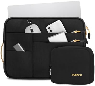 Подходит для MacBook Pro 13-14 дюймов, переработанный ПЭТ ноутбук чемодан с ручкой и аксессуарный карман