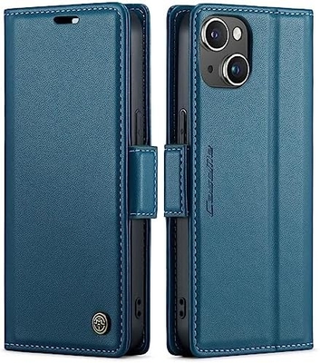 QLTYPRI Wallet Cover для iPhone 13/14, [RFID-блокировка] держатель слота для кредитных карт для устойчивой к ударам защиты корпуса телефона