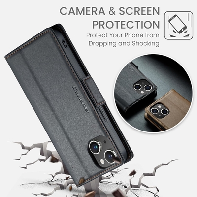 QLTYPRI Wallet Cover для iPhone 13/14, [RFID-блокировка] держатель слота для кредитных карт для устойчивой к ударам защиты корпуса телефона