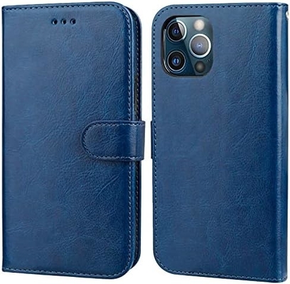 Совместима с кошельком для iPhone 12/Pro с держателем карт PU кожаный подставник устойчивый к ударам запястье ремень clamshell 6,1-дюймовый