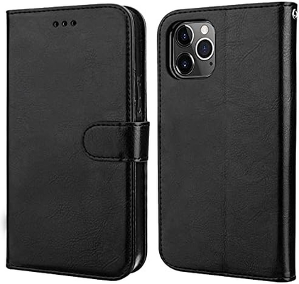 Совместима с кошельком для iPhone 12/Pro с держателем карт PU кожаный подставник устойчивый к ударам запястье ремень clamshell 6,1-дюймовый
