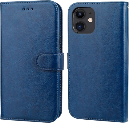 Совместима с кошельком для iPhone 12/Pro с держателем карт PU кожаный подставник устойчивый к ударам запястье ремень clamshell 6,1-дюймовый