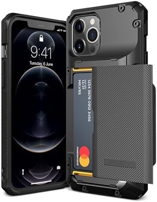 Для iPhone 12 Pro Max с [4 карты]Премиум твердый кредитный карточный слот кошелек для iPhone 12 Pro Max 6,7-дюймовый