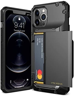 Для iPhone 12 Pro Max с [4 карты]Премиум твердый кредитный карточный слот кошелек для iPhone 12 Pro Max 6,7-дюймовый