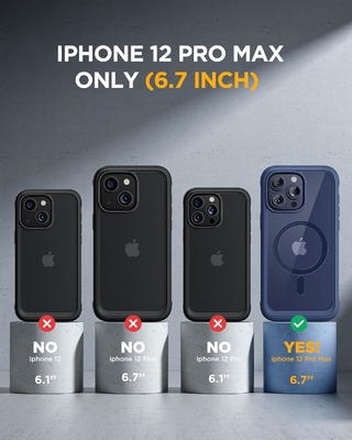 Магнитный корпус для iPhone 12 Pro Max полный корпус встроенный стеклянный защитник экрана и защитник камеры