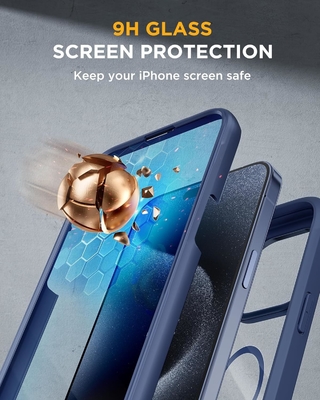 Магнитный корпус для iPhone 12 Pro Max полный корпус встроенный стеклянный защитник экрана и защитник камеры