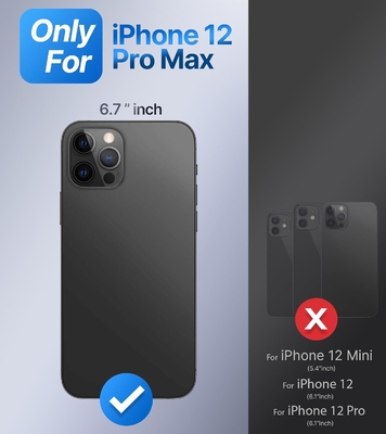 Защита для iPhone 12 Pro Max Чехло со стойкой, Чехло для телефона Чистое с держателем двойного кольца [Регулируемый и складной]