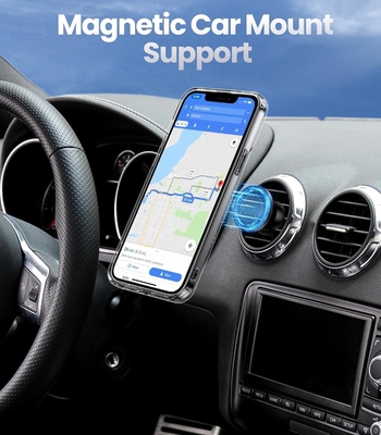 Защита для iPhone 12 Pro Max Чехло со стойкой, Чехло для телефона Чистое с держателем двойного кольца [Регулируемый и складной]
