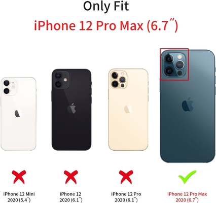 Прозрачный дизайн корпуса iPhone 12 Pro Max, встроенный блеск роскошной блестящей бумаги, поп и красивый