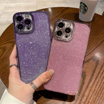 Прозрачный дизайн корпуса iPhone 12 Pro Max, встроенный блеск роскошной блестящей бумаги, поп и красивый
