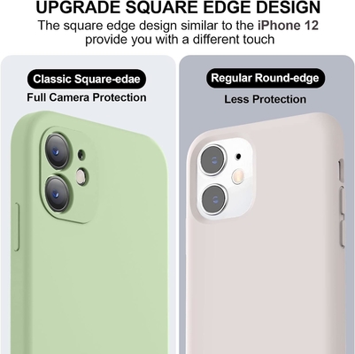 Совместимая с чехлом для iPhone 11, улучшенный жидкий силикон с [квадратными краями] [мягкая антиграбная микроволокновая оболочка]