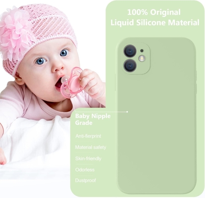 Совместимая с чехлом для iPhone 11, улучшенный жидкий силикон с [квадратными краями] [мягкая антиграбная микроволокновая оболочка]