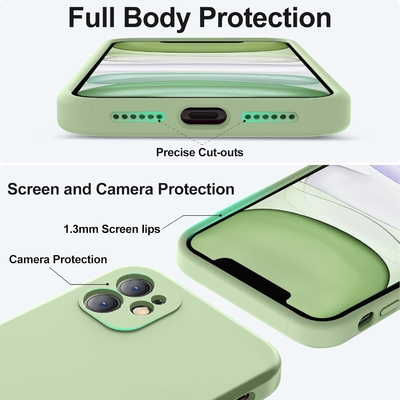 Совместимая с чехлом для iPhone 11, улучшенный жидкий силикон с [квадратными краями] [мягкая антиграбная микроволокновая оболочка]