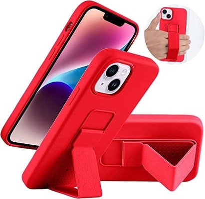 Силиконовый подставный корпус совместим с корпусом iPhone 11 (6,1 дюйма) Вертикальный и горизонтальный подставный корпус ручная лента Металлический подставный корпус