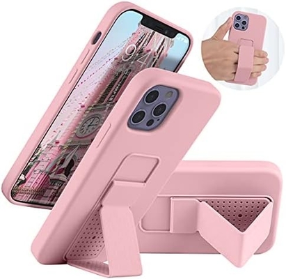 Силиконовый подставный корпус совместим с корпусом iPhone 11 (6,1 дюйма) Вертикальный и горизонтальный подставный корпус ручная лента Металлический подставный корпус