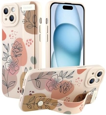 iPhone 12 Pro Max Силиконовый чехол с ремнем для женщин Девочки Милые цветочные цветы Модель дизайна Регулируемая мягкая проводка
