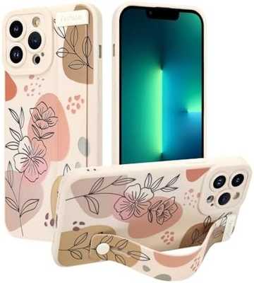 iPhone 12 Pro Max Силиконовый чехол с ремнем для женщин Девочки Милые цветочные цветы Модель дизайна Регулируемая мягкая проводка