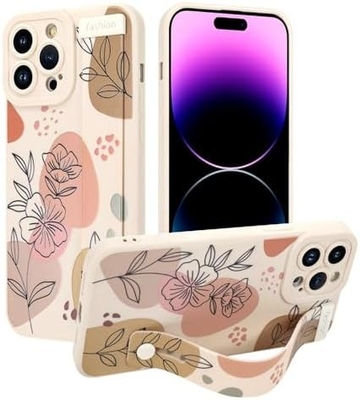 iPhone 12 Pro Max Силиконовый чехол с ремнем для женщин Девочки Милые цветочные цветы Модель дизайна Регулируемая мягкая проводка