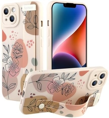 iPhone 12 Pro Max Силиконовый чехол с ремнем для женщин Девочки Милые цветочные цветы Модель дизайна Регулируемая мягкая проводка