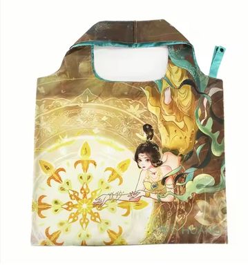 Оптовые RPET переработанный полиэстер прочные большие сумки для покупок многоразовые хозяйственные сумки