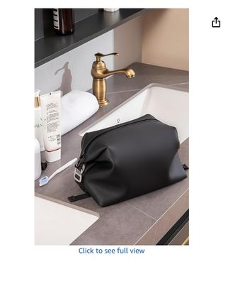 6.5" 3L Large Silicone Dopp Kit,Waterproof Leakproof Toiletry Bag,Foldable Travel Makeup Case for Mens Womens