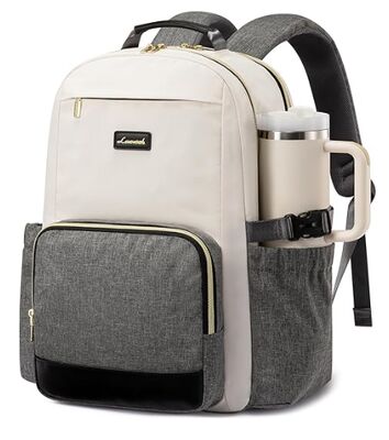 Laptop Backpack for Women with Pouch Pocket for Large Capacity Cup,15.6 Inch Teacher Nurse College Work Backpack Purse,Waterproof Laptop Bag Computer Back Pack for Trave