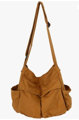 Canvas messenger bag - Large size - Backpack for traveling - Crossbody bag - Shoulder bag - Handbag - With pocket - Suitable for both men and women