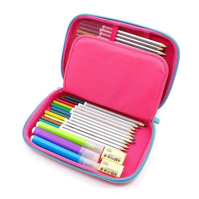 Случай карандаша 3D ЕВА единорога ODM 60Pcs печатая цвет пинка логотипа