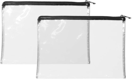 PVC Recyclable мешка денег молнии 12x8.7inch прозрачный кладет в мешки с молнией