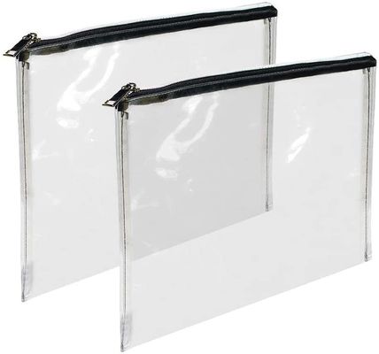 PVC Recyclable мешка денег молнии 12x8.7inch прозрачный кладет в мешки с молнией