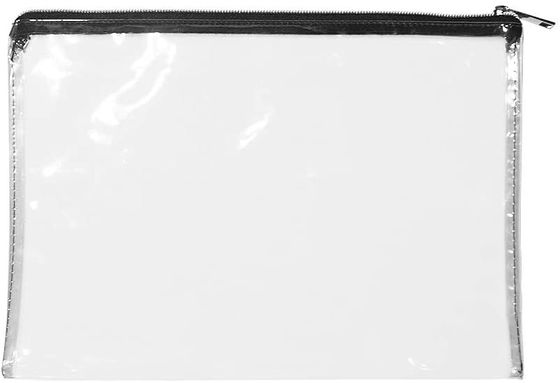 PVC Recyclable мешка денег молнии 12x8.7inch прозрачный кладет в мешки с молнией