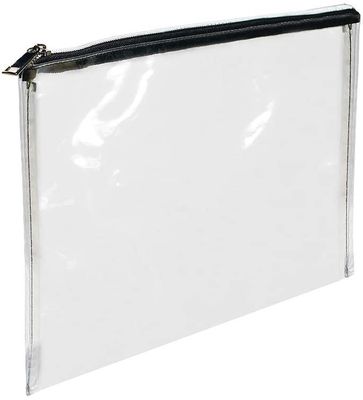 PVC Recyclable мешка денег молнии 12x8.7inch прозрачный кладет в мешки с молнией