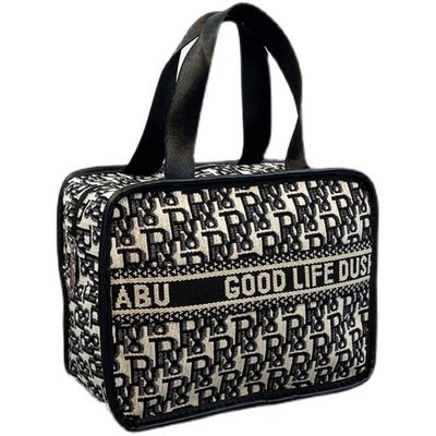 Amazon Cotton Fabric With Lining 210D Makeup Storage Case для путешествий