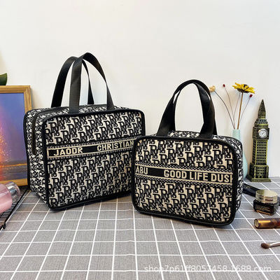 Amazon Cotton Fabric With Lining 210D Makeup Storage Case для путешествий